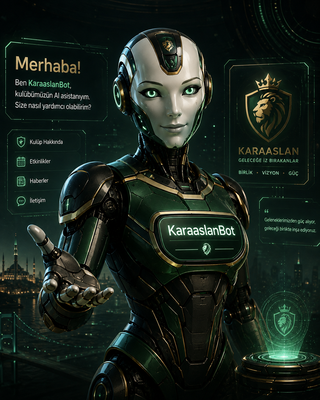 KaraaslanBot yapay zekâ asistanı konsept modeli